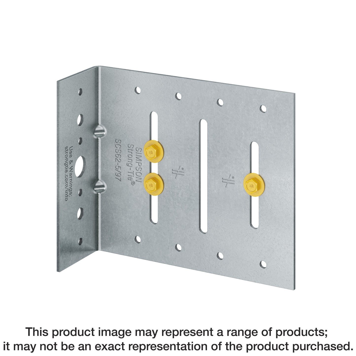 Simpson Strong-Tie SCS62-5/97-KT25 SCS 2 in. x 6 in. x 5 in. 12-Gauge Seismic Bypass Framing Slide Clip w/ Screws (25-Qty)