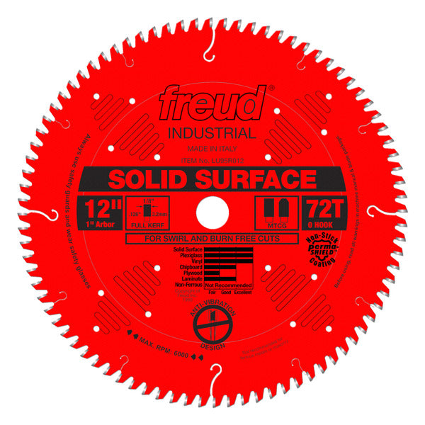 Freud 008925036005 12" x 84T Solid Surface Blade