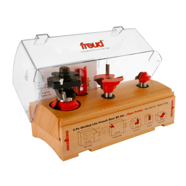 Freud 008925066200 5 Piece French Door Bit Set, ogee profile