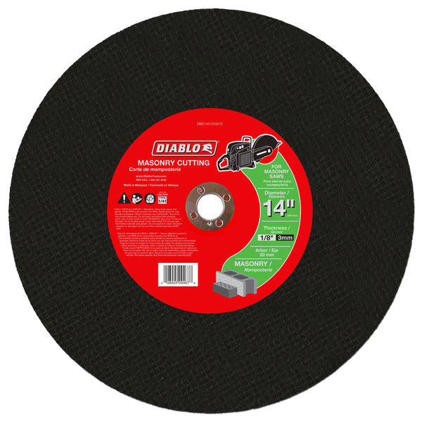 Diablo 008925094678 14"x1/8"x20mm Masonry High Speed Cut Off
