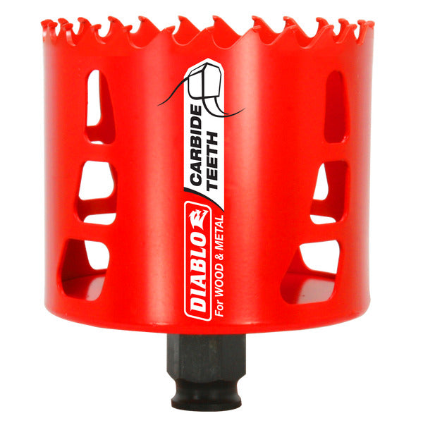 Diablo 008925142485 3-1/8" (79mm) Carbide-Tipped Wood & Metal Holesaw with SnapLock Plus Mandrel System