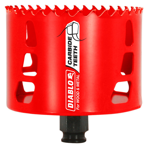 Diablo 008925142515 3-5/8" (92mm) Carbide-Tipped Wood & Metal Holesaw with SnapLock Plus Mandrel System