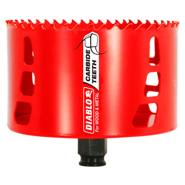 Diablo 008925142546 4-1/4" (108mm) Carbide-Tipped Wood & Metal Holesaw with SnapLock Plus Mandrel System