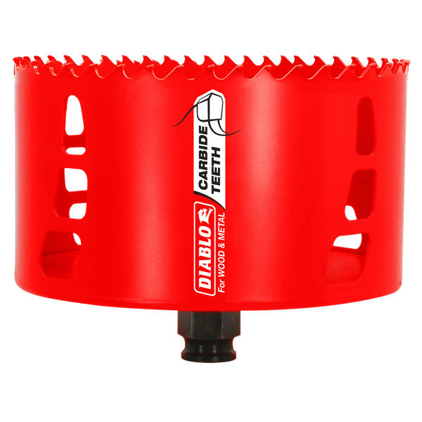 Diablo 008925146445 4-5/8" (117mm) Carbide-Tipped Wood & Metal Holesaw with SnapLock Plus Mandrel System