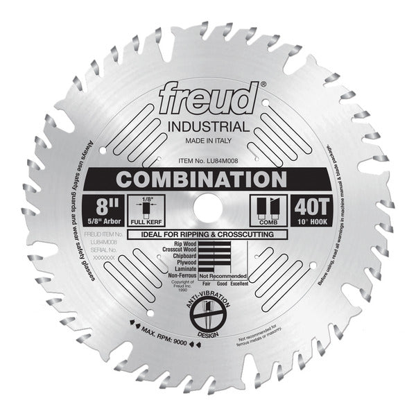 Freud 008925300809 8" x 40T Combination Blade
