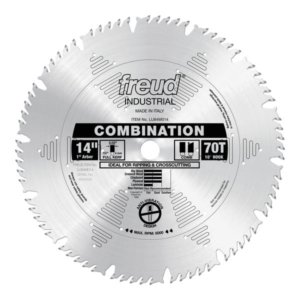 Freud 008925300847 14" x 70T Combination Blade
