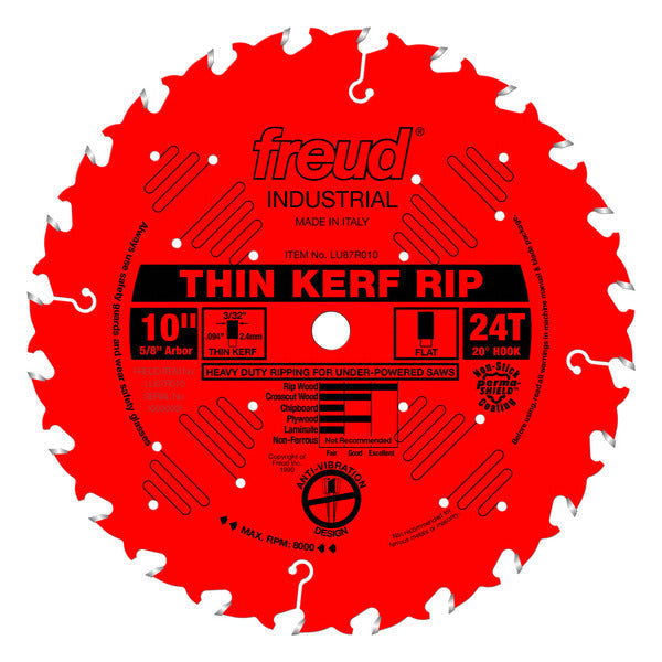 Freud 008925301677 10" x 24T Thin Kerf Rip Blade