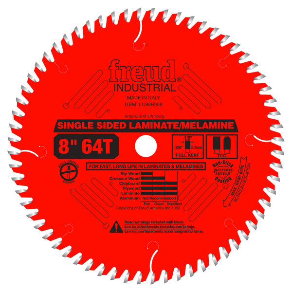 Freud 008925301745 8" x 64T Single Sided Laminate/Melamine Blade