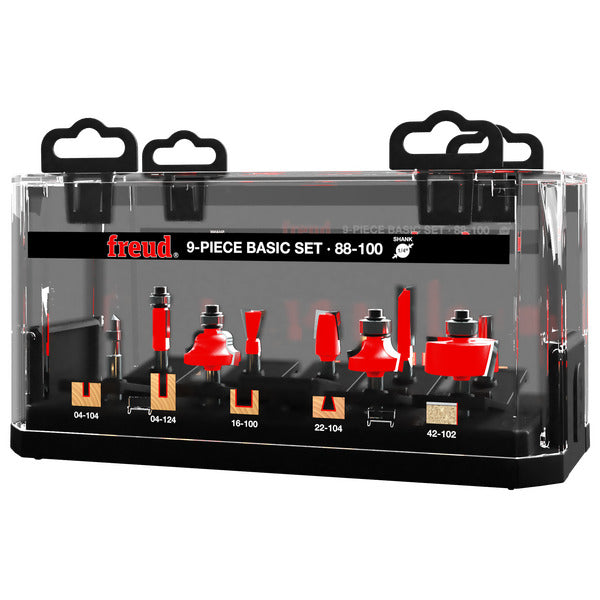 Freud 008925370017 9 Piece Basic Bit Set (1/4" Shank)