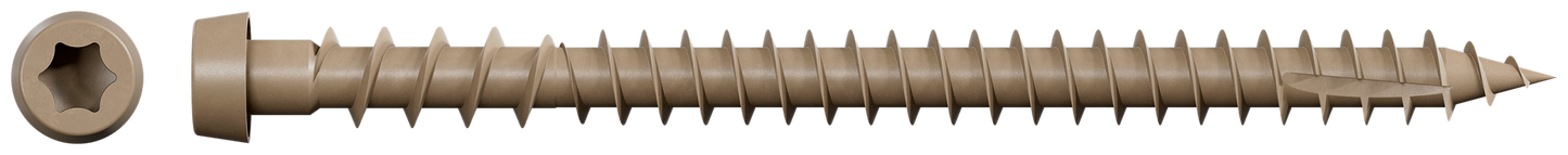 Simpson Strong-Tie DCU234STN Deck-Drive™ DCU COMPOSITE Screw (Collated) — #10 x 2-3/4 in. Quik Guard® Tan (1000-Qty)
