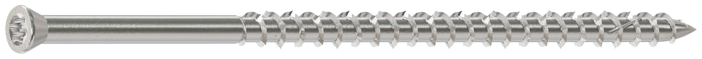 Simpson Strong-Tie S09400WP1 Deck-Drive™ DWP WOOD SS Screw — #9 x 4 in. T-20, Trim Head, Type 305 (1 lb.)