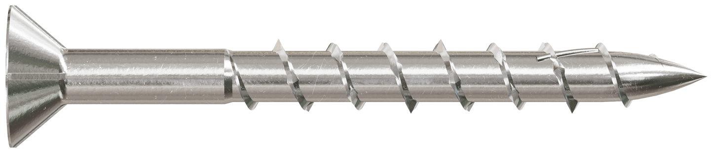 Simpson Strong-Tie T08162DWP Deck-Drive™ DWP WOOD SS Screw — #8 x 1-5/8 in. T-20, Flat Head, Type 316 (100-Qty)