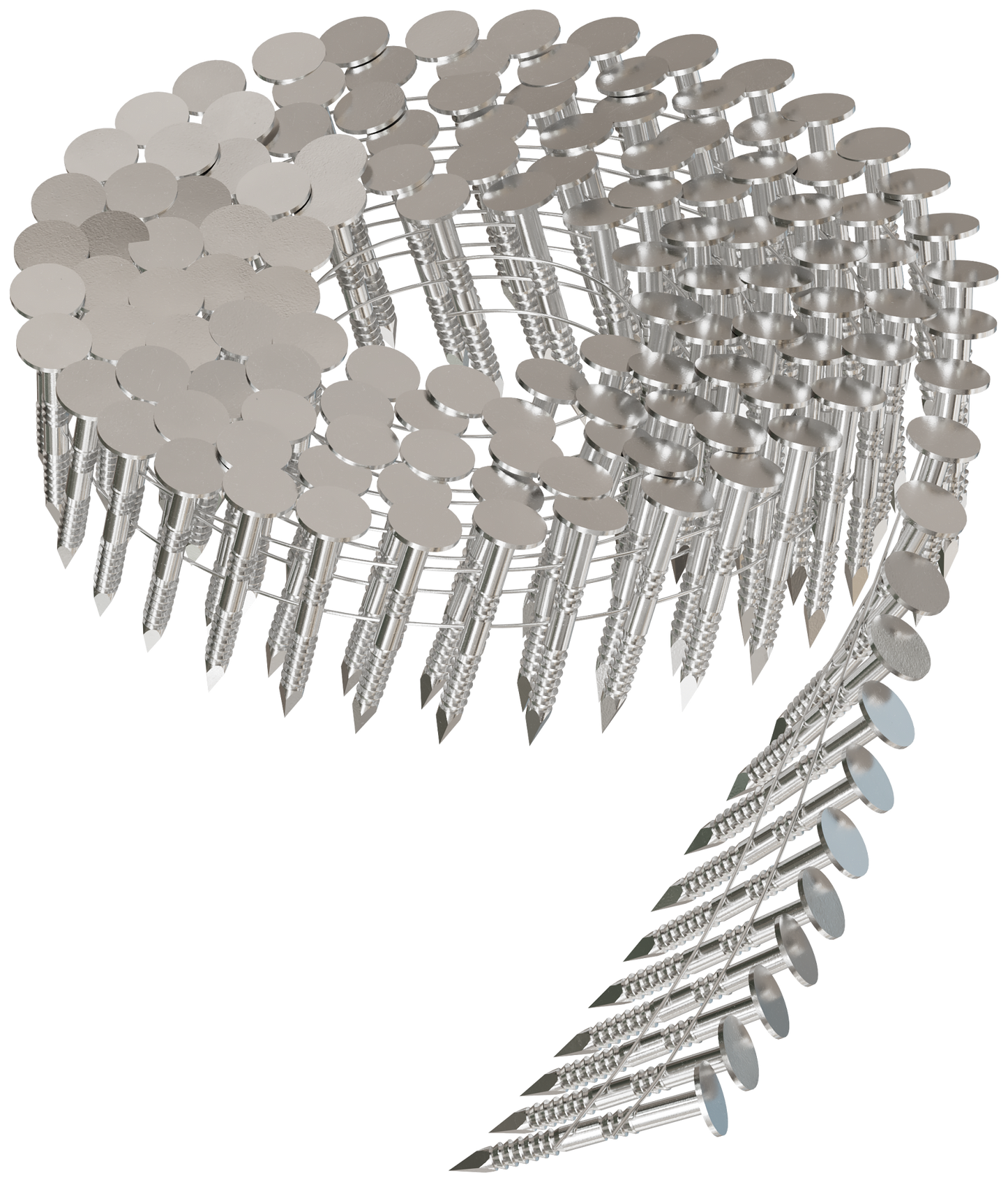 Simpson Strong-Tie S11A125RNB 15° Wire Coil, Full Round Head, Ring-Shank Roofing Nail — 1-1/4 in. Type 304 (7200-Qty)