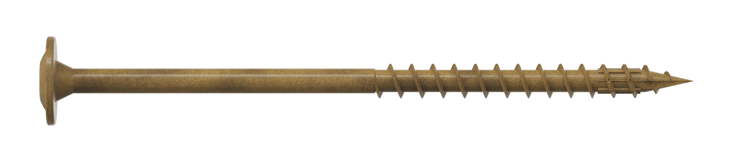 Simpson Strong-Tie CBT08300R50 Wafer-Head Construction Screw — #8 x 3 in. T20, Quik Guard®, Tan (50-Qty)