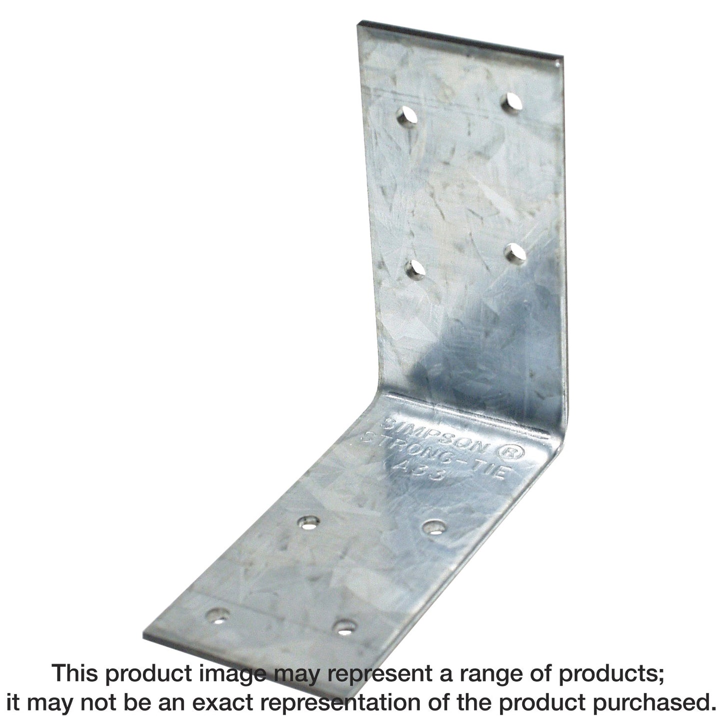 Simpson Strong-Tie A33 3 in. x 3 in. x 1-1/2 in. Galvanized Angle (Pack of 25)
