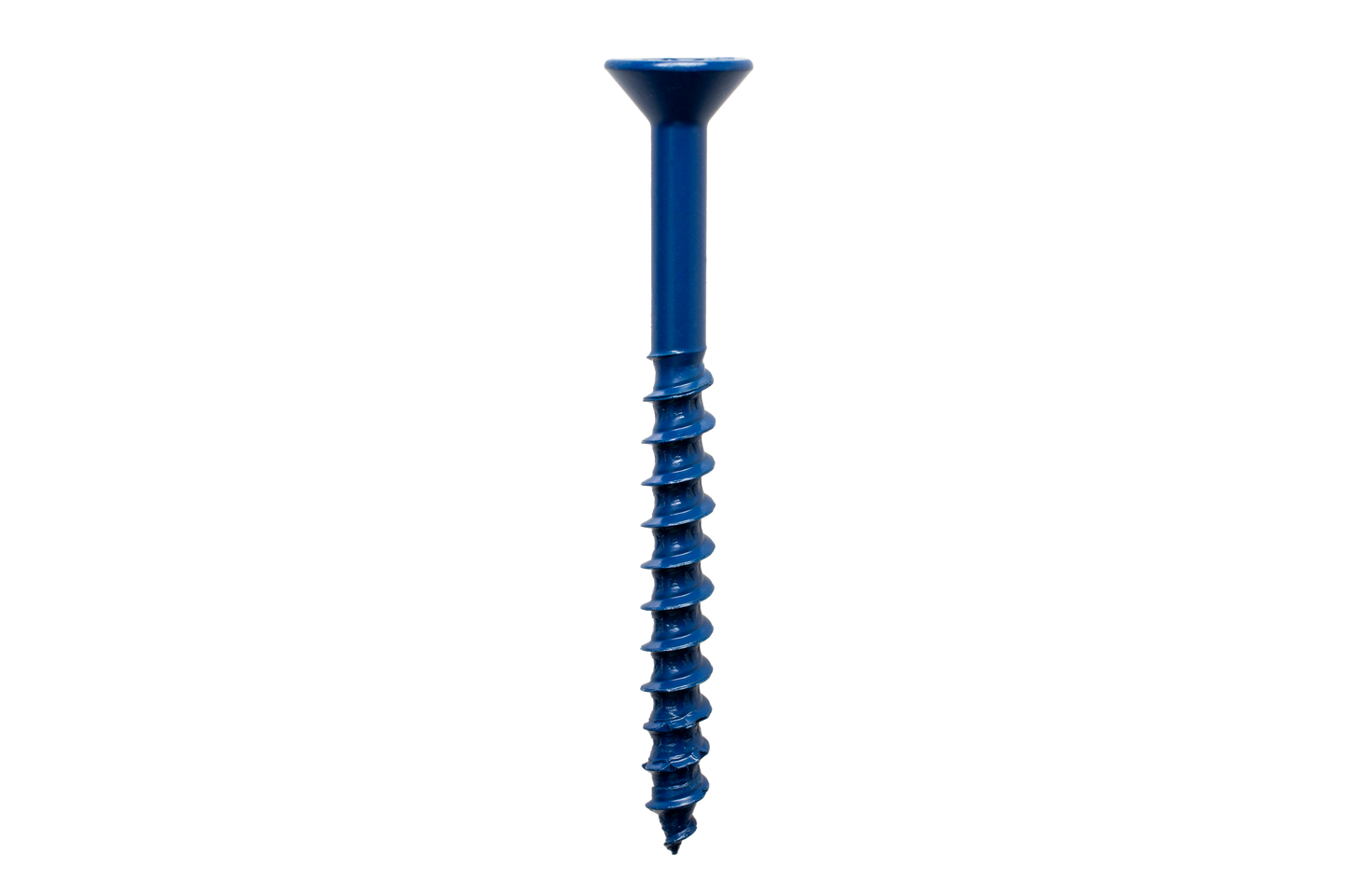 Simpson Strong-Tie TNT25400TFC25 Titen Turbo™ — 1/4 in. x 4 in. 6-Lobe Flat-Head Concrete and Masonry Screw, Blue (25-Qty) (Pack of 4)
