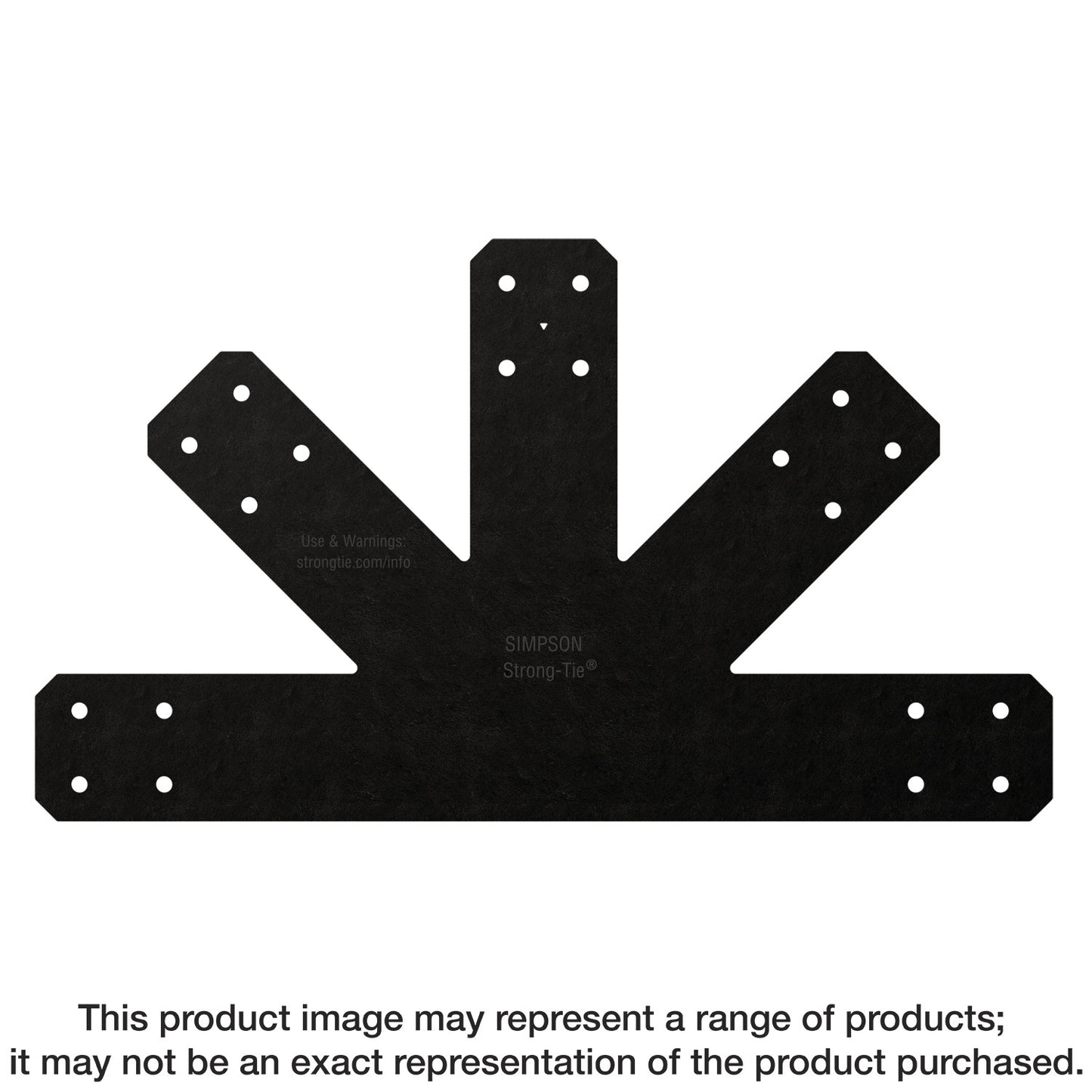 Simpson Strong-Tie APVGP1212 Outdoor Accents® Avant Collection™ 12:12 Pitch, Black Powder-Coated Gable Plate (Pack of 2)