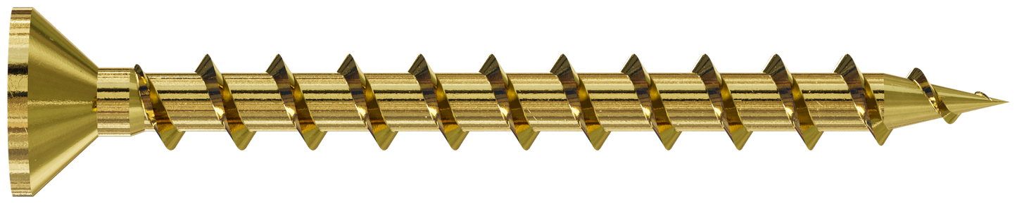 Simpson Strong-Tie WSCLT134S WSCLT Wood Screw (Collated) — #8 x 1-3/4 in. #2 Square, Flat Head, Yellow Zinc (2000-Qty)
