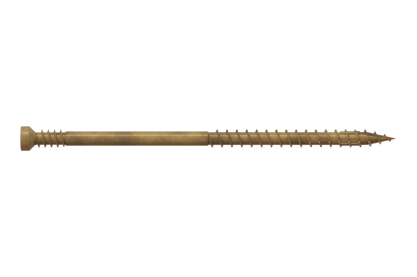 Simpson Strong-Tie FT07300R300 Finish Trim Screw — #7 x 3 in. T10, Trim-Head, Quik Guard®, Tan (300-Qty)