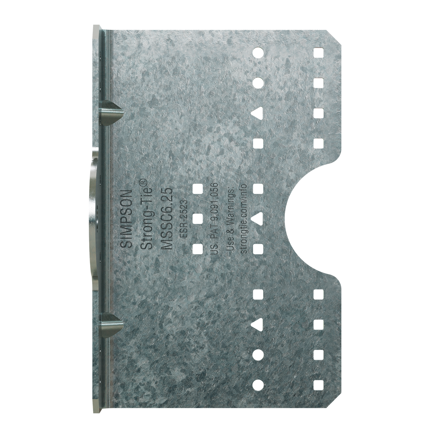 Simpson Strong-Tie MSSC6.25-R30 MSSC 6-1/4 in. 12-Gauge Galvanized Steel-Stud Clip (30-Qty)