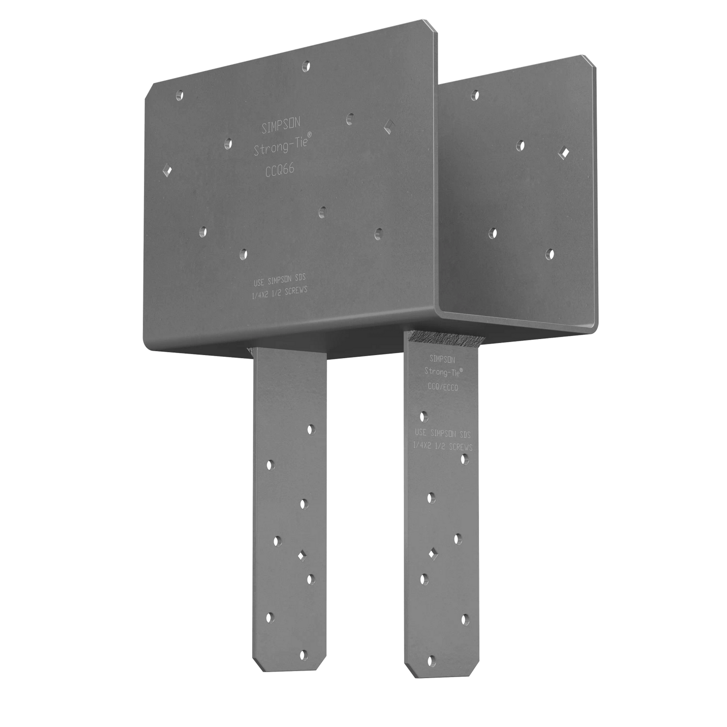 Simpson Strong-Tie CCQ66SDS2.5 CCQ™ Column Cap for 6x Beam, 6x Post with Strong-Drive® SDS Screws (Pack of 3)