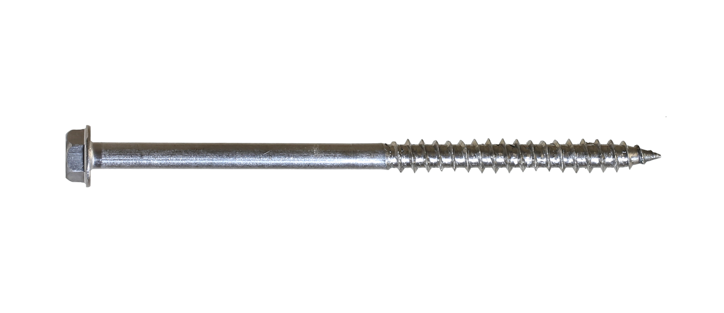 Simpson Strong-Tie SDWH27400SS-R10 Strong-Drive® SDWH™ TIMBER-HEX SS Screw — 0.275 in. x 4 in. 1/2 Hex, Type 316 (10-Qty) (Pack of 720)