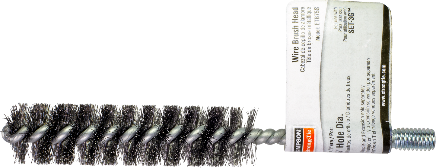 Simpson Strong-Tie ETB75S ETBS 3/4-in. Wire Hole-Cleaning Brush Head (Pack of 25)