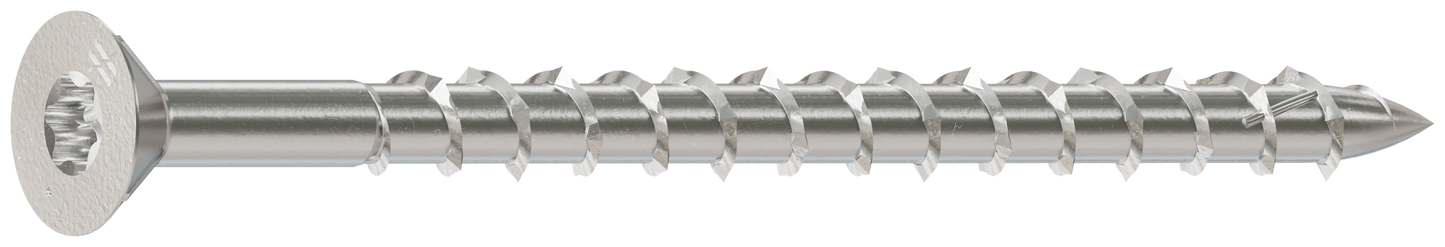 Simpson Strong-Tie T08250WPF5 Deck-Drive™ DWP WOOD SS Screw — #8 x 2-1/2 in. T-20, Flat Head, Type 316 (5 lb.)