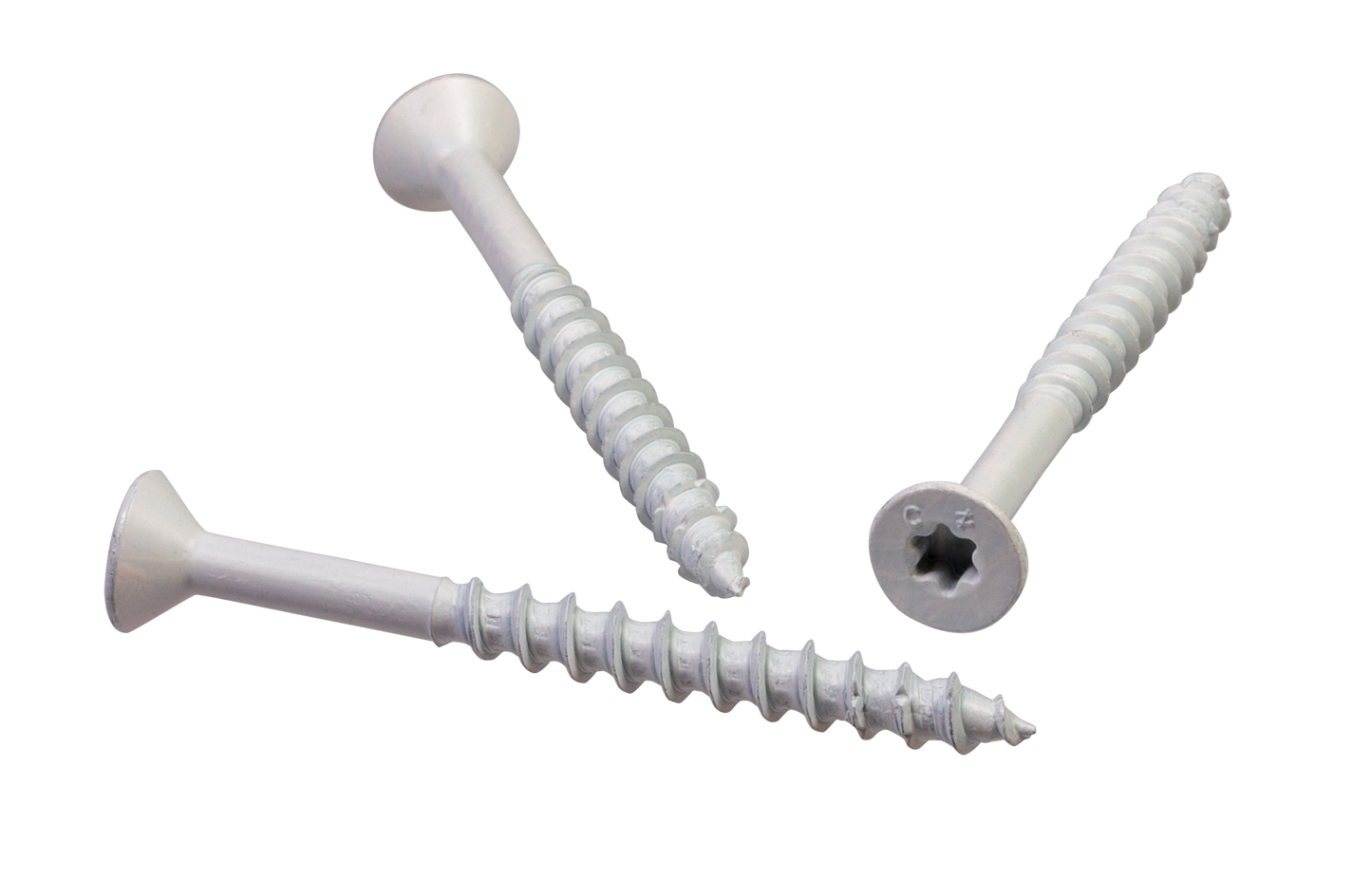 Simpson Strong-Tie TNTW25234TFC25 Titen Turbo™ — 1/4 in. x 2-3/4 in. 6-Lobe Flat-Head Concrete and Masonry Screw, White (25-Qty)