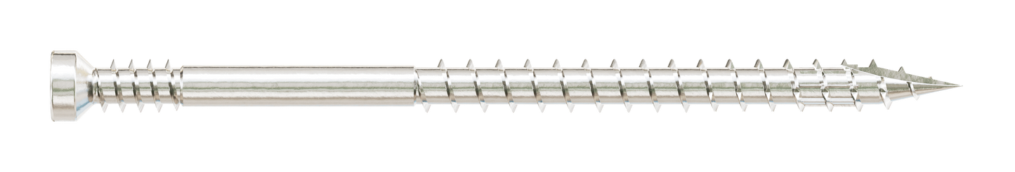 Simpson Strong-Tie FT07212T100 Finish Trim Screw — #7 x 2-1/2 in. T10, Trim-Head, Type 316 (100-Qty)