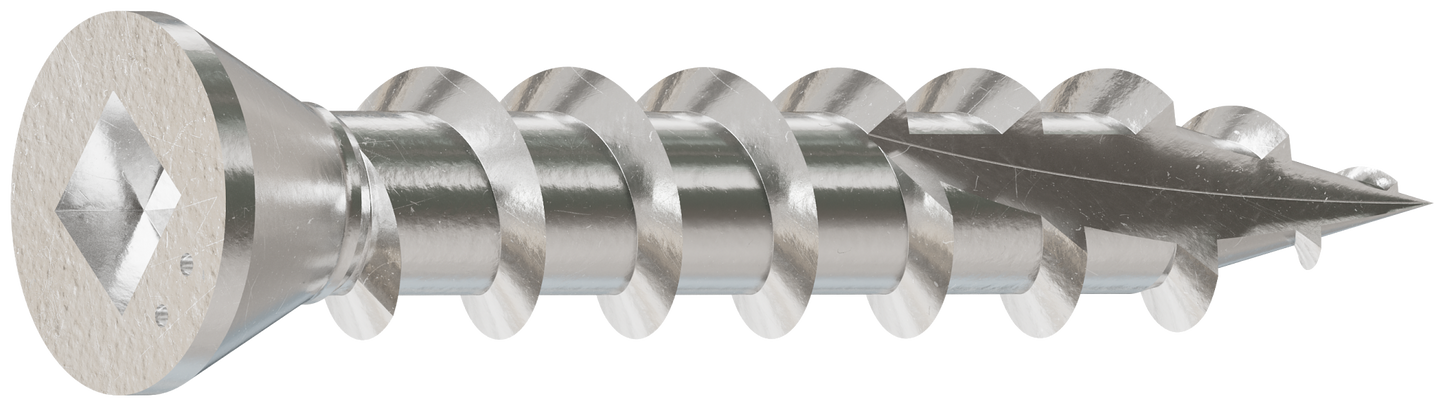 Simpson Strong-Tie S07C100FBP Trim-Head Screw, Square Drive — #7 x 1 in. #1 SQ, Type 305 (200-Qty) (Pack of 5)