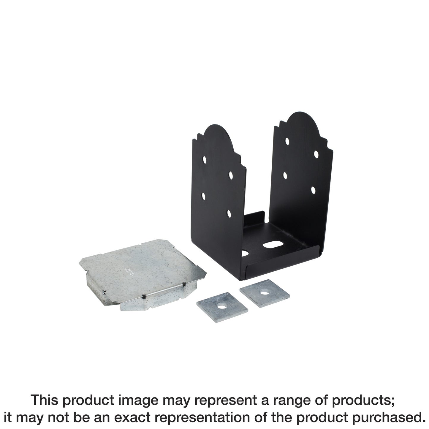 Simpson Strong-Tie APB88R Outdoor Accents® Mission Collection® ZMAX®, Black Powder-Coated Post Base for 8x8 Rough (Pack of 96)
