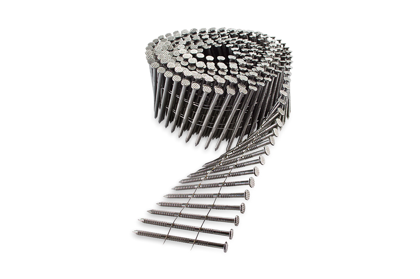 Simpson Strong-Tie T10A350PNJ 15° Wire Coil, Full Round Head, Ring-Shank Decking/Framing Nail — 3-1/2 in. x .131 in. Type 316 (1800-Qty)