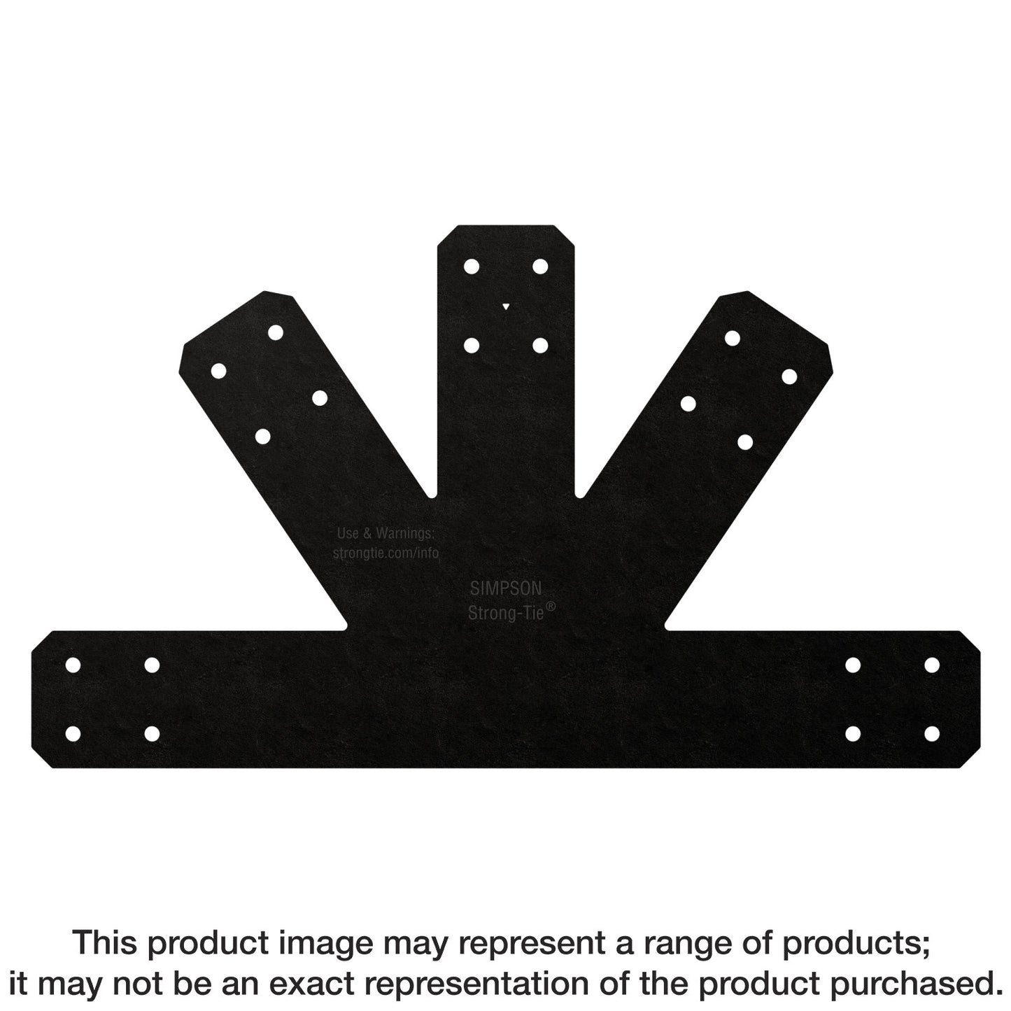 Simpson Strong-Tie APVGP812 Outdoor Accents® Avant Collection™ 8:12 Pitch, Black Powder-Coated Gable Plate (Pack of 2)