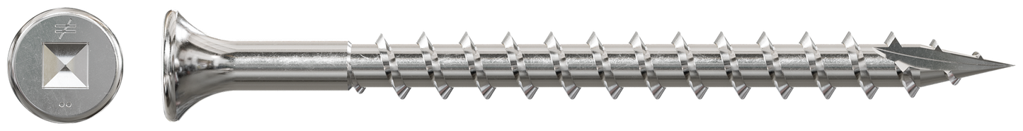 Simpson Strong-Tie SS3DSC212BS Bugle-Head Wood Screw (Collated) — #10 x 2-1/2 in. #3 Square Drive, Type 305 (1500-Qty) (Pack of 100)