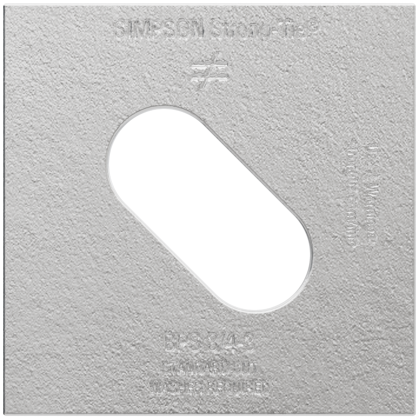 Simpson Strong-Tie BPS 3/4-3HDG BPS 3 in. x 3 in. HDG Slotted Bearing Plate with 3/4 in. Bolt Dia. (Pack of 50)