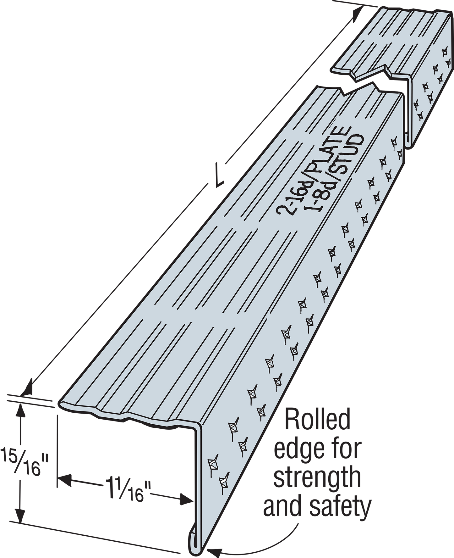 Simpson Strong-Tie RCWB10 RCWB 9-ft. 9-in. 20-Gauge Galvanized Steel Wall Bracing (25-Qty)