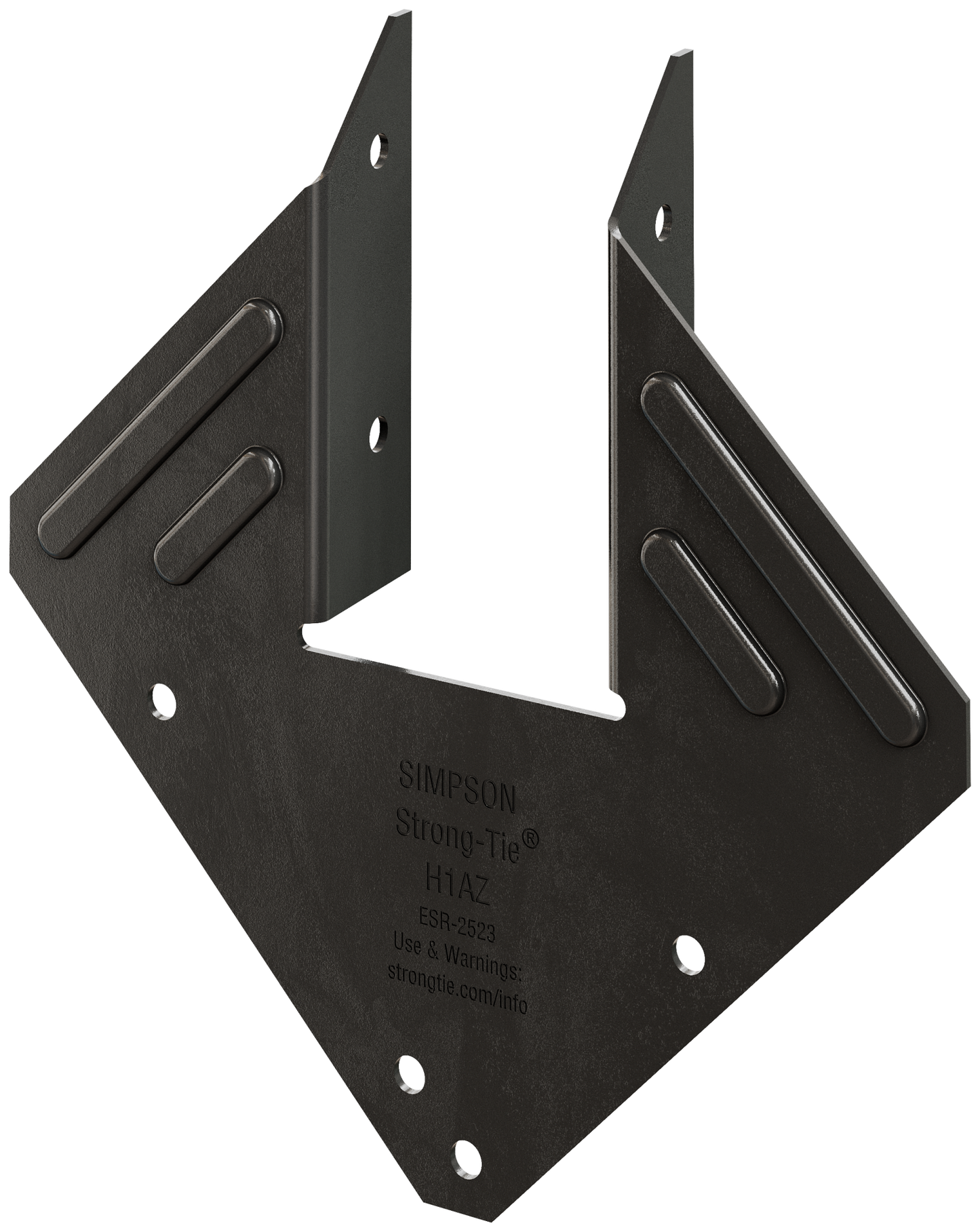 Simpson Strong-Tie H1APC Outdoor Accents® H1APC 18-Gauge ZMAX®, Black Powder-Coated Hurricane Tie (Pack of 25)
