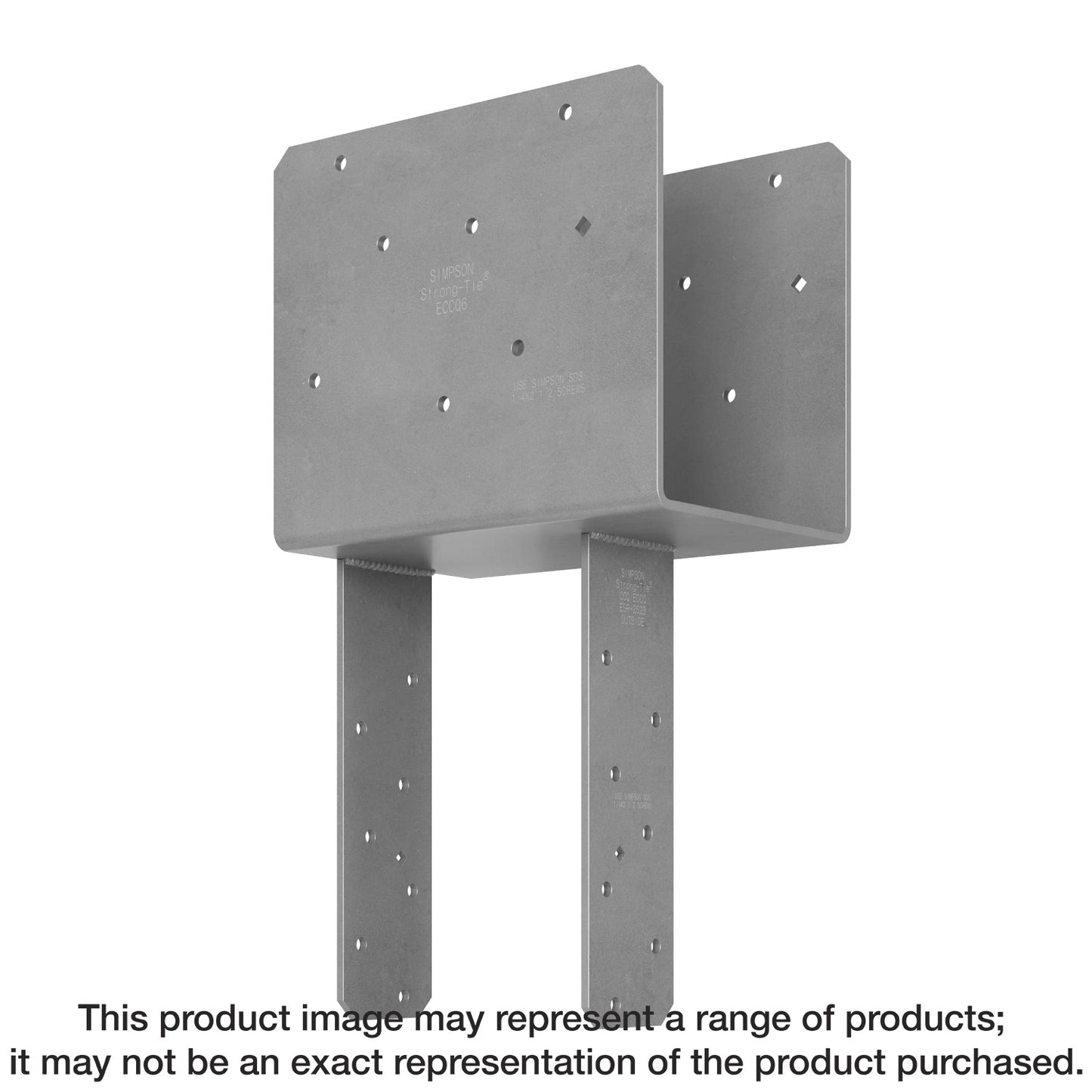 Simpson Strong-Tie ECCQ66SDS2.5 ECCQ™ End Column Cap for 6x Beam, 6x Post, with Strong-Drive® SDS Screws (Pack of 3)