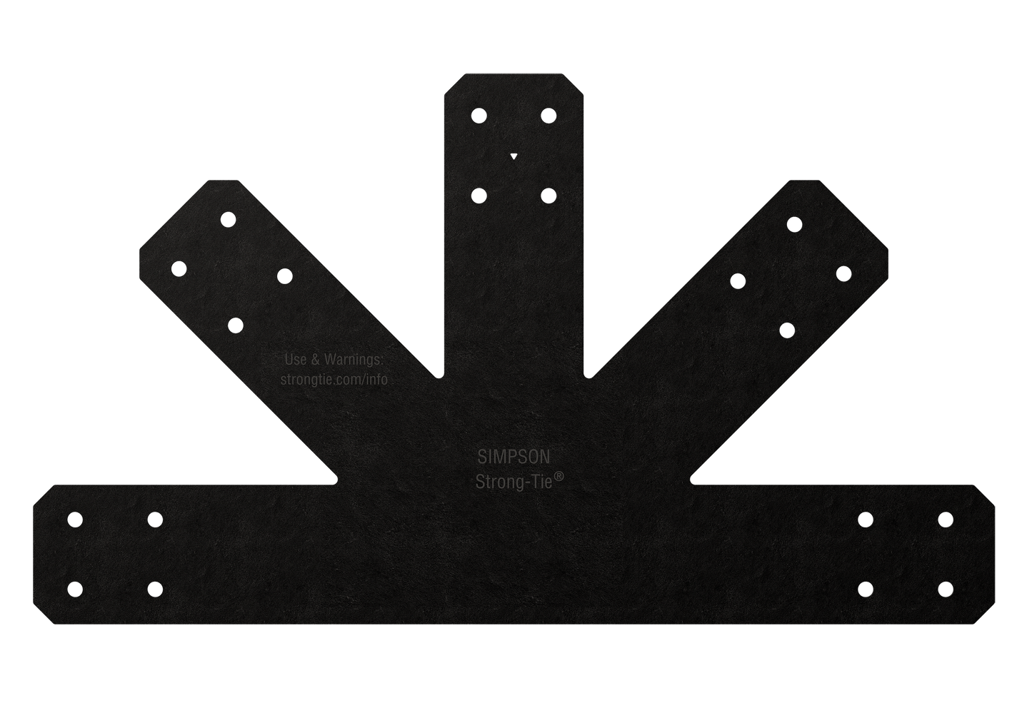 Simpson Strong-Tie APVGP1212 Outdoor Accents® Avant Collection™ 12:12 Pitch, Black Powder-Coated Gable Plate (Pack of 2)