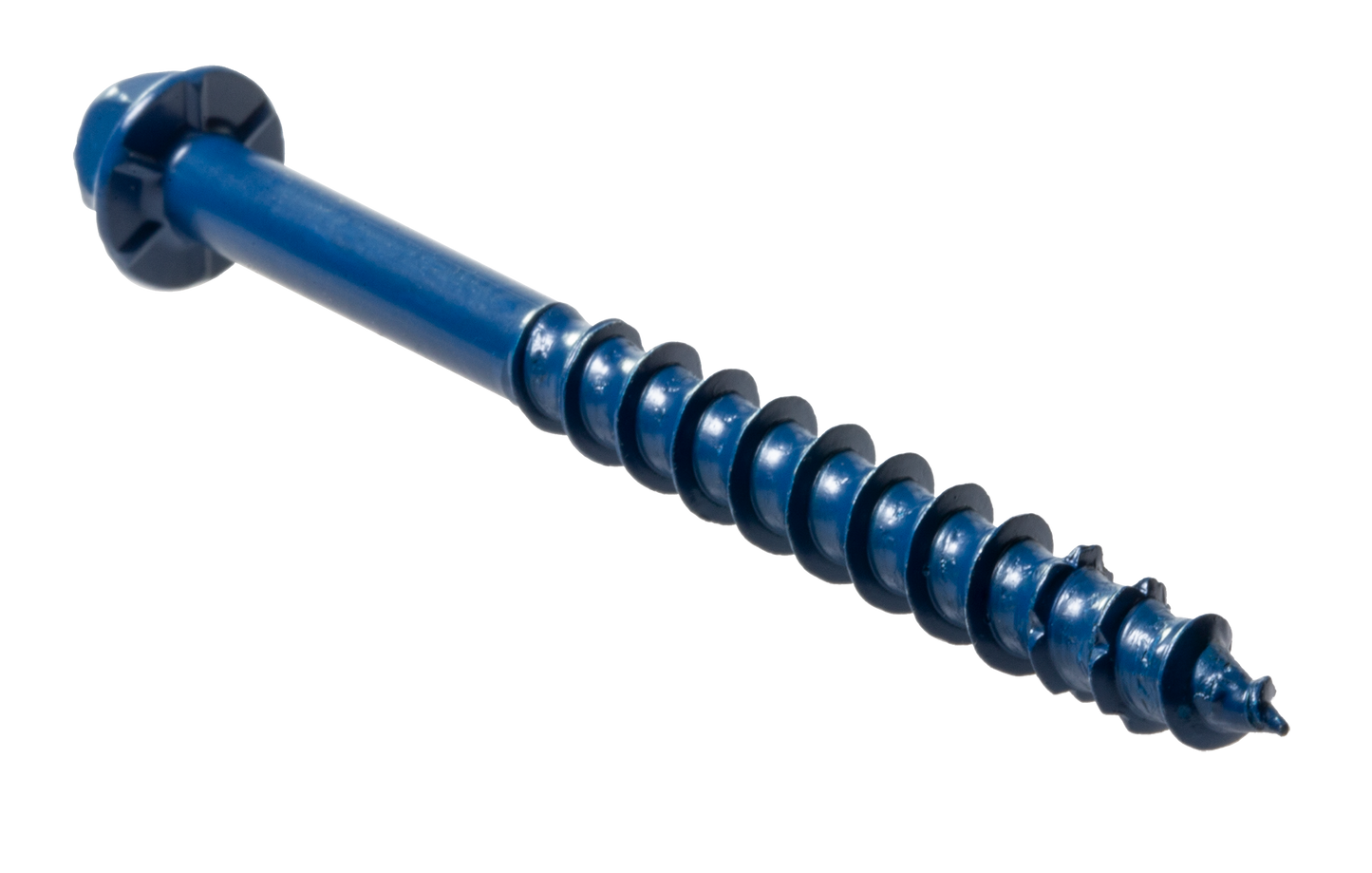 Simpson Strong-Tie TNT25234H Titen Turbo™ — 1/4 in. x 2-3/4 in. Hex-Head Concrete and Masonry Screw, Blue (100-Qty)
