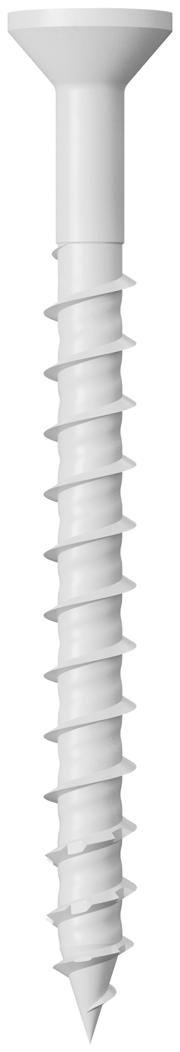Simpson Strong-Tie TNTW18214TFC75 Titen Turbo™ — 3/16 in. x 2-1/4 in. 6-Lobe Flat-Head Concrete and Masonry Screw, White (75-Qty) (Pack of 4)