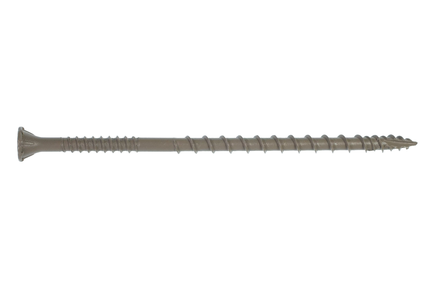 Simpson Strong-Tie DSVT4R1LB Deck-Drive™ DSV WOOD Screw — #10 x 4 in. T-25, Flat Head, Quik Guard®, Tan (1 lb.)