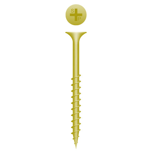 1060SY - Strong-Point Phillips Bugle Head, Coarse Thread, Zinc Yellow Plated, 10 x 6, Box of 500