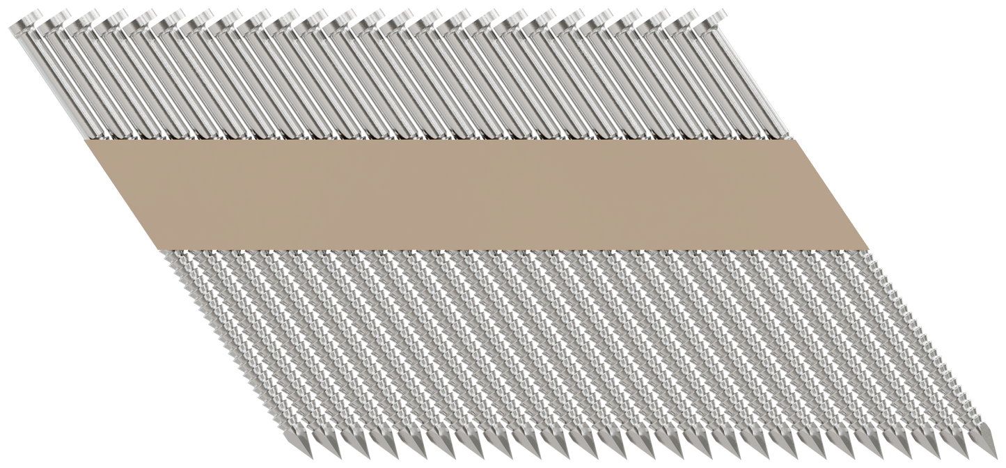 Simpson Strong-Tie S11A300T31 31°–34° Paper Tape, Clipped Head, Ring-Shank Nail — 3 in. Type 304 (1000-Qty) (Pack of 4)