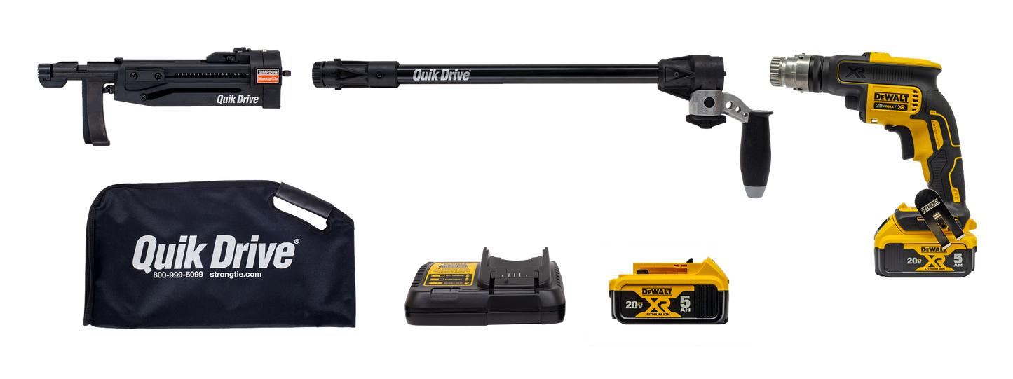 Simpson Strong-Tie PRO250G2DC2K Quik Drive® Cordless PRO250G2 Subfloor System w/ DeWalt® 2000 RPM Screwdriver Motor (Pack of 60)