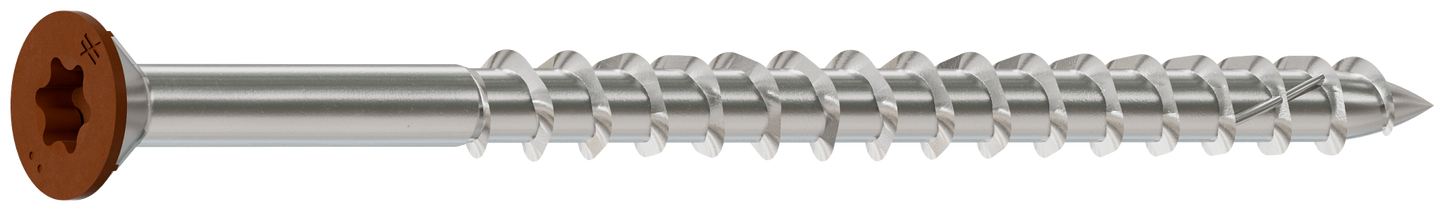 Simpson Strong-Tie S10300WPBTN01 Deck-Drive™ DWP WOOD SS Screw — #10 x 3 in. T-25, Flat Head, Type 305, Tan 01 (1750-Qty) (Pack of 64)