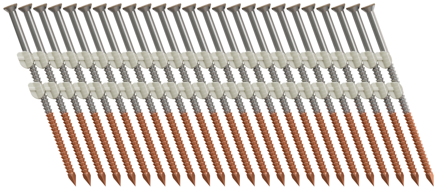 Simpson Strong-Tie S10A325KJT 20–22° Plastic Strip, Casing Head, Ring-Shank Nail — 3-1/4 in. x 10 ga. Tan (1000-Qty) (Pack of 144)