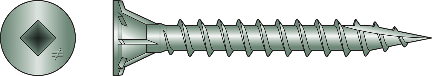 Simpson Strong-Tie CB3BLG114S CB3BLG Fiber-Cement Board Screw (Collated) — #10 x 1-1/4 in. #3 SQU (1500-Qty)