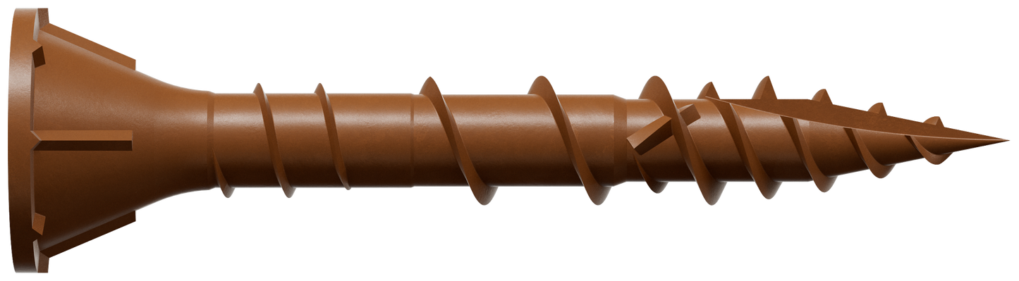 Simpson Strong-Tie DSVR114MB Deck-Drive™ DSV WOOD Screw — #8 x 1-1/4 in. T-25, Flat Head, Quik Guard®, Red (1750-Qty)